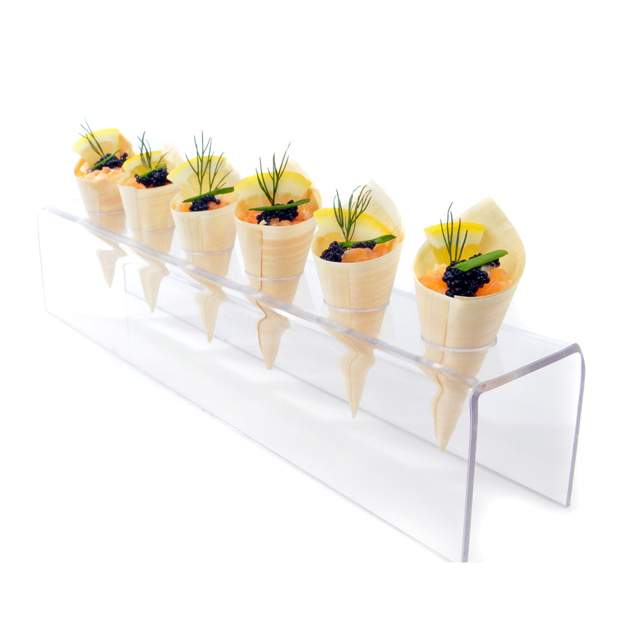 6-Hole Large Perspex Cone or Cup Display Stand/Holder (41 x 6 x 8cm) - Canape King