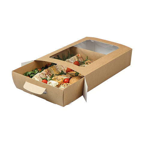 Premium Cardboard Large Platter Box with window (38.5 x 26 x 8.5cm)