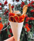 Natural Pine Wood Serving Cones