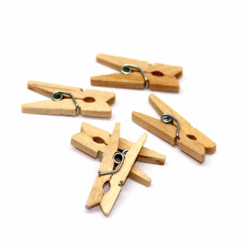 Mini Wooden Pegs (2.5cm) - 100 pieces