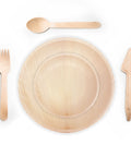 Round 15cm & 25cm Plates + Cutlery Set And Napkin Party Bundle (25 pieces)