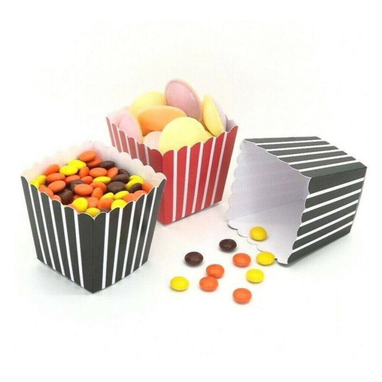Mini Card Popcorn Snack Box Cartons (7 x 7 x 7cm)