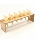 High Quality 6 Hole Wooden Stand (40 x 10 x 10cm)