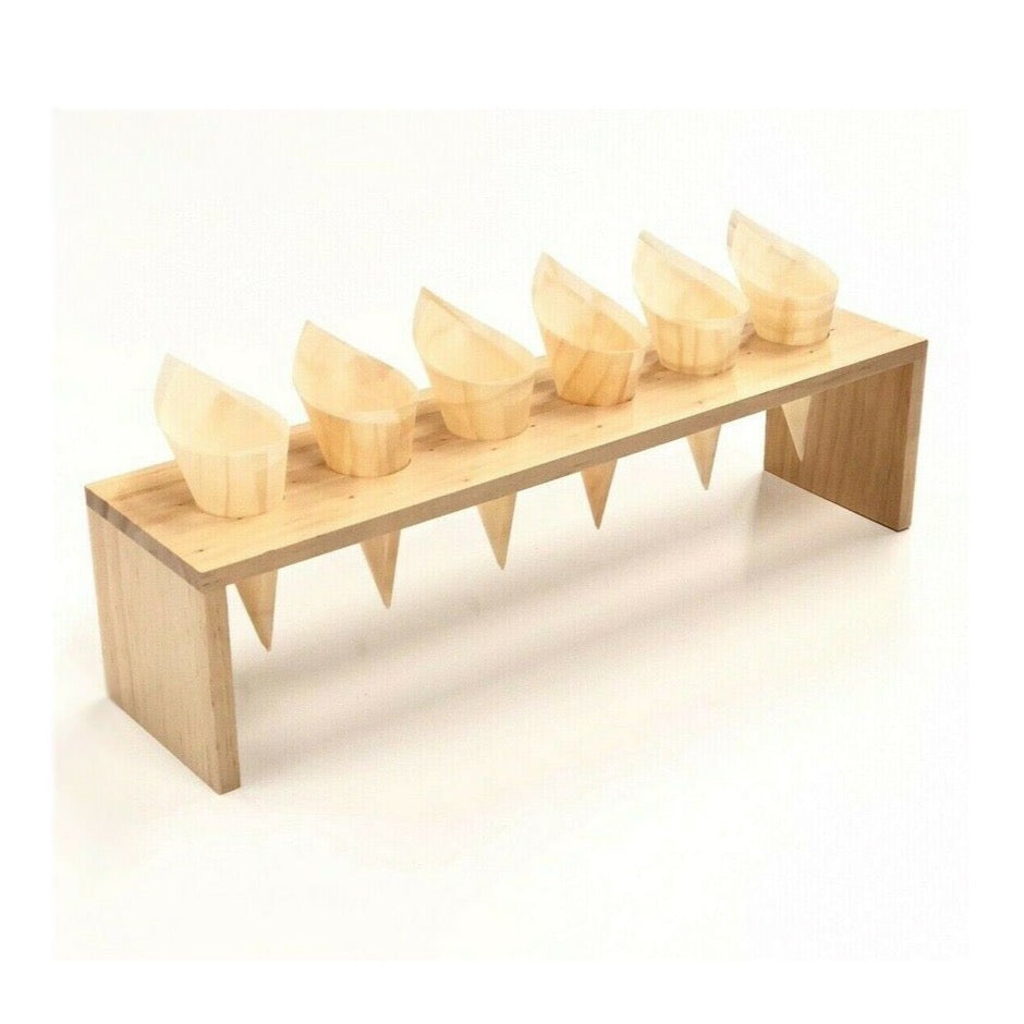 High Quality 6 Hole Wooden Stand (40 x 10 x 10cm)