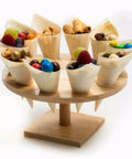 Natural Pine Wood Serving Cones