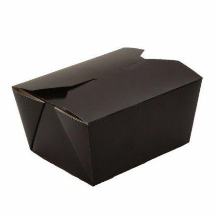 Leakproof Black Rectangle Takeaway Box Container